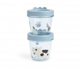 Pack de 2 Contenedores Porta Alimentos Tiny Farm Blue