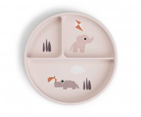 Plato con Compartimentos Stick&Stay Playground Powder