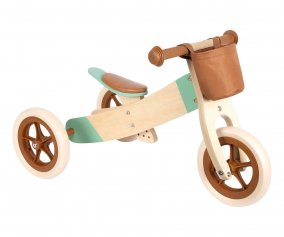 Bicicleta Aprendizaje y Triciclo Maxi Caramelo