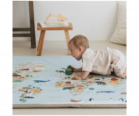 Enrollagateo Simple Estampado Mapa Mundi