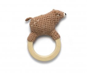 Chocalho Mordedor Crochet Woody The Bear