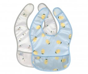 2 Baberos Impermeables Happy Fruits Lemon