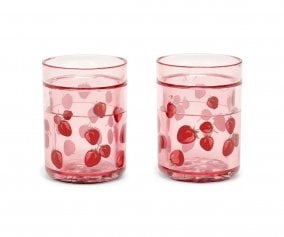 Pack of 2 Glitter Fragola Glasses