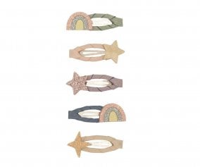 5 Mini Clips Rainbow & Star
