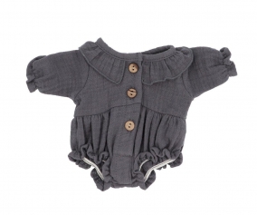 Pelele Lonore Gasa de Algodn Gris Souris para Mueco Gordis