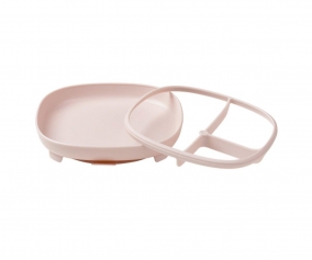 Plato 2 en 1 con Ventosa y Compartimentos Extrables Blush