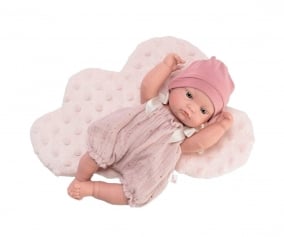 Mueco Gordi con Pelele Rosa y Cojn Nube Rosa