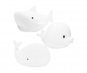 Set 3 Mini Luci Led Ocean Delfino, Balena, Squalo