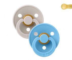 2 Succhietti BIBS Colour Round Mushroom/Breeze