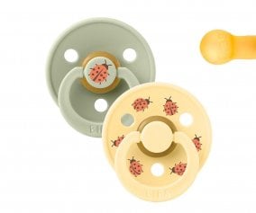 2 Succhietti BIBS Studio Colour Round Ladybug Sage Mix