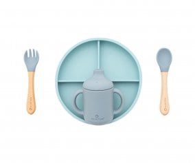 Vajilla 5 Piezas Silicona Blue