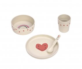 Vajilla Infantil 4 Piezas Happy Rascals Heart