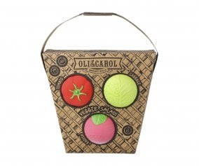 Set 3 Pelotas Sensoriales, Mordedor y Juguete de Bao Veggie Salad