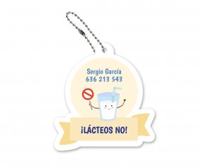 Chaveiro Alergia Laticnios Personalizado ES