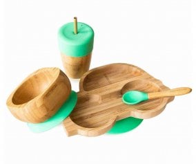 Vajilla Coche Verde