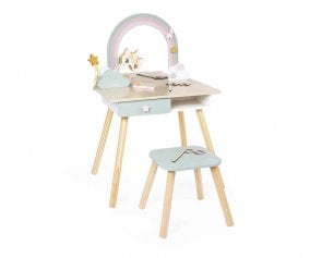 Coiffeuse Licorne en Bois et Accessoires 