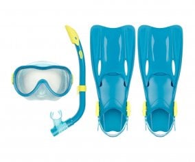 Set de Buceo 88EG Waimea Mscara,Aletas yTubo Azul Talla 35-38