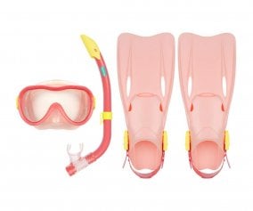 Set de Buceo 88EG Waimea Mscara,Aletas yTubo Rosa Talla 35-38