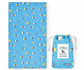 Toalha Praia Microfibra L Fishes Personalizvel