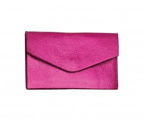 Monedero Metalizado Smile Fucsia
