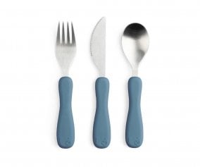 Set 3 Cubiertos Silicona Fanto Nordic Blue