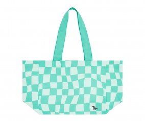 Bolsa de praia Check Green personalizvel 