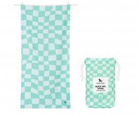 Toalha Praia XL Microfibra Summer Check Verde Personalizvel