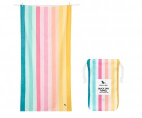Serviette de Plage Extra Large en Microfibre Summer Coastal Candy Personnalisable