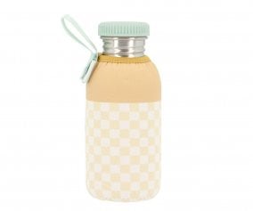 Botella Acero con Funda Stripes Yellow Chess Personalizable 500ml