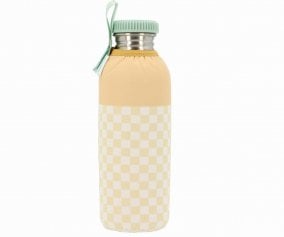 Botella Acero con Funda Stripes Yellow Chess Personalizable 750ml
