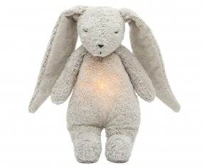 Peluche Luz-Sonido Conejo Orgnico Moonie 2.0 Gray Personalizable