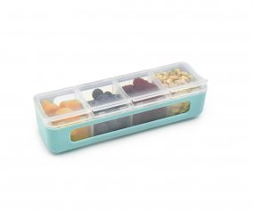 Caja Snackle 4 Compartimentos Blue